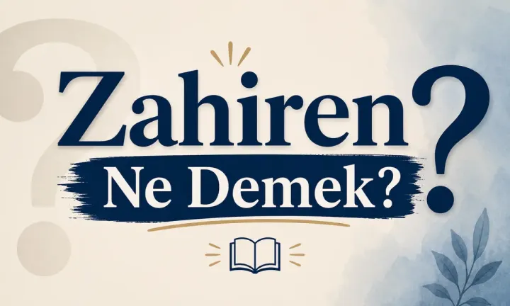 Zahiren Ne Demek?