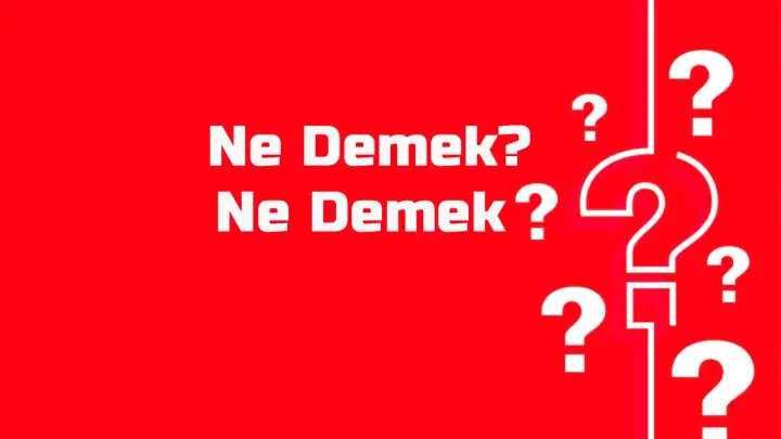 Ne demek? Ne demek?