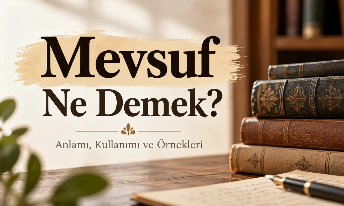 Mevsuf Ne Demek?