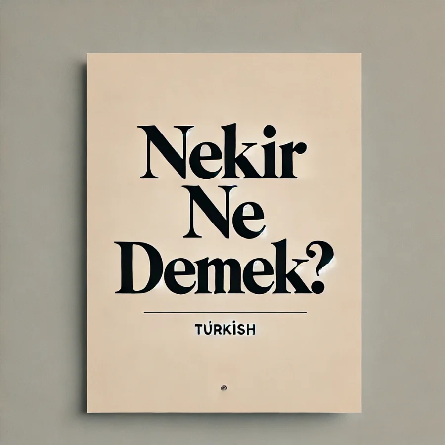 Nekir Ne Demek?