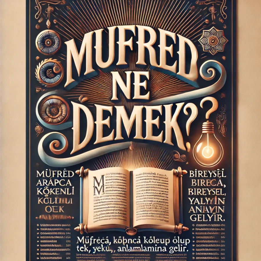 Müfred Ne Demek?