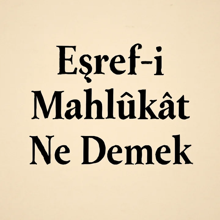 Eşref-i Mahlûkât Ne Demek?